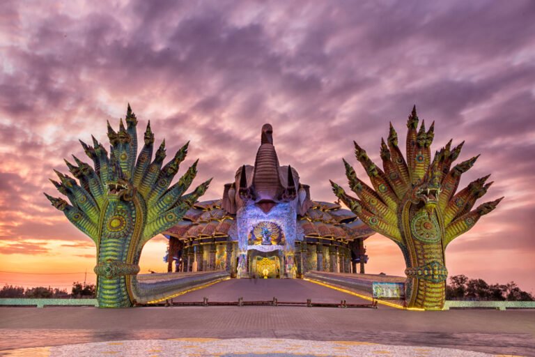 Twilight temple in thailand.